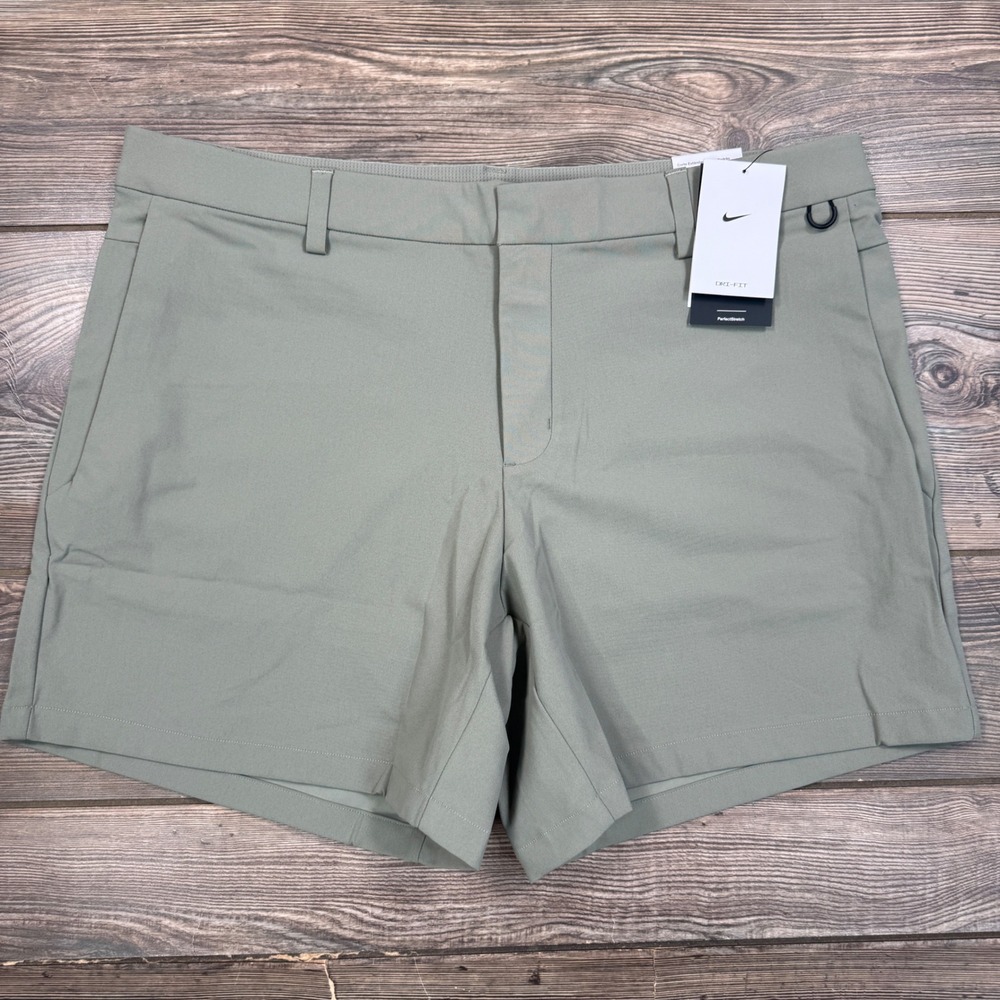Nike 24.7‎ PerfectStretch Men's Size 36 Dri-FIT 6" Shorts Olive HQ6933-320 NWT